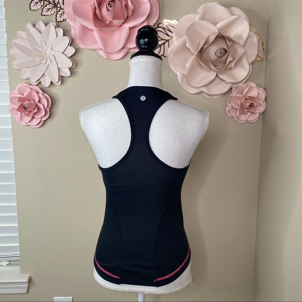 Lululemon racker back tank pink and blackโ - Picture 2 of 6